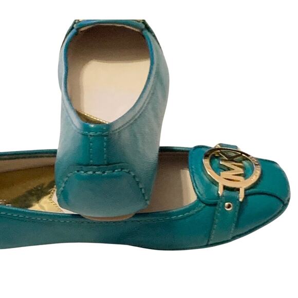 Michael Kors Womens Shoes Green Fulton Moccasins Flats 7 Leather Upper Slip On - Picture 13 of 15